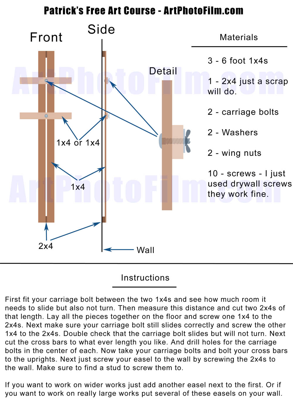 Artist Easel Plans – 365 Free Woodworking Plans – A New